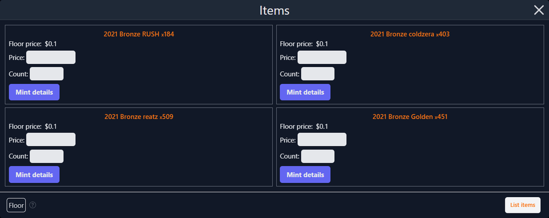 Card Lister